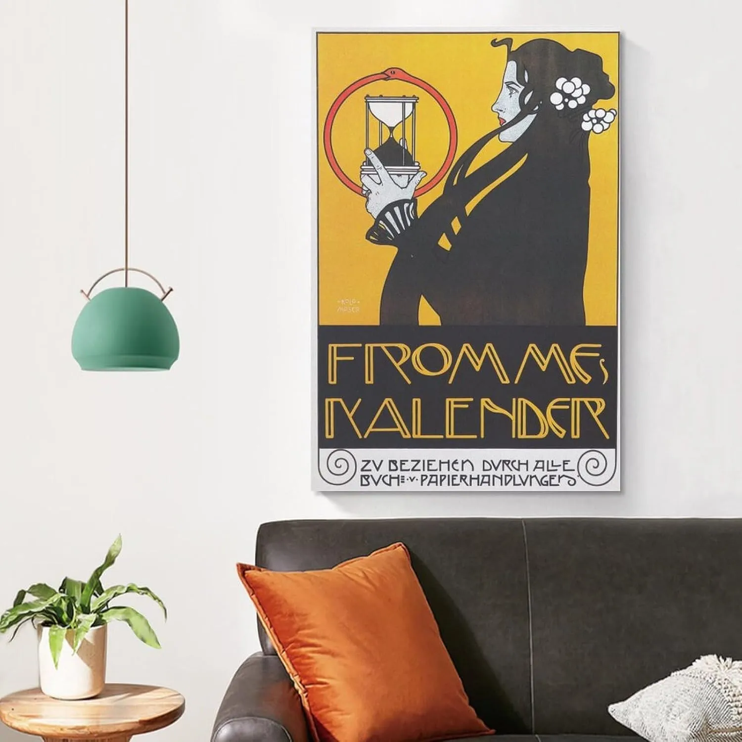 FUCMI Kolo Moser Fromme’s Calendar Canvas Posters Wall Art Bedroom Office Room Decor Gift 20x30inch(50x75cm)