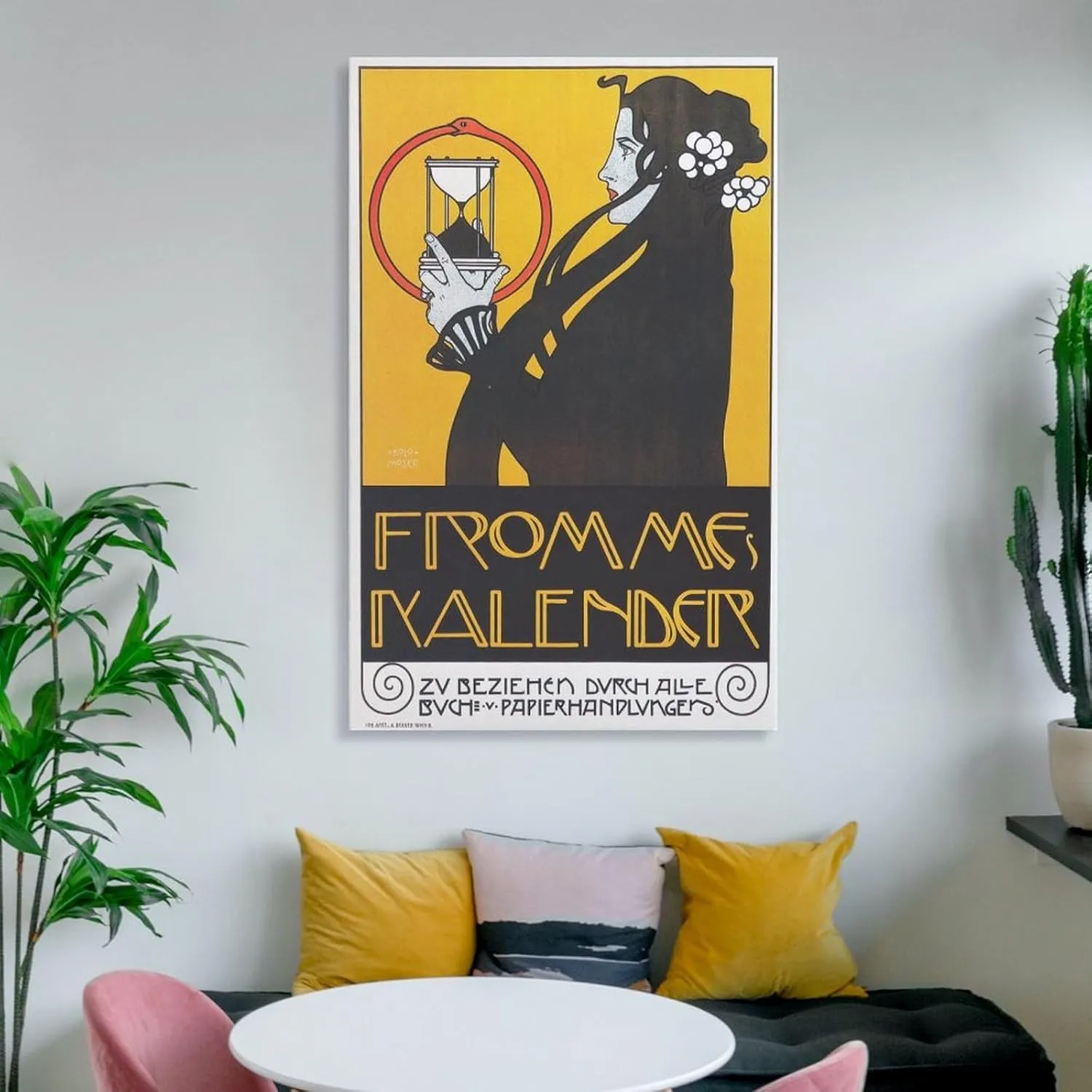 FUCMI Kolo Moser Fromme’s Calendar Canvas Posters Wall Art Bedroom Office Room Decor Gift 20x30inch(50x75cm)