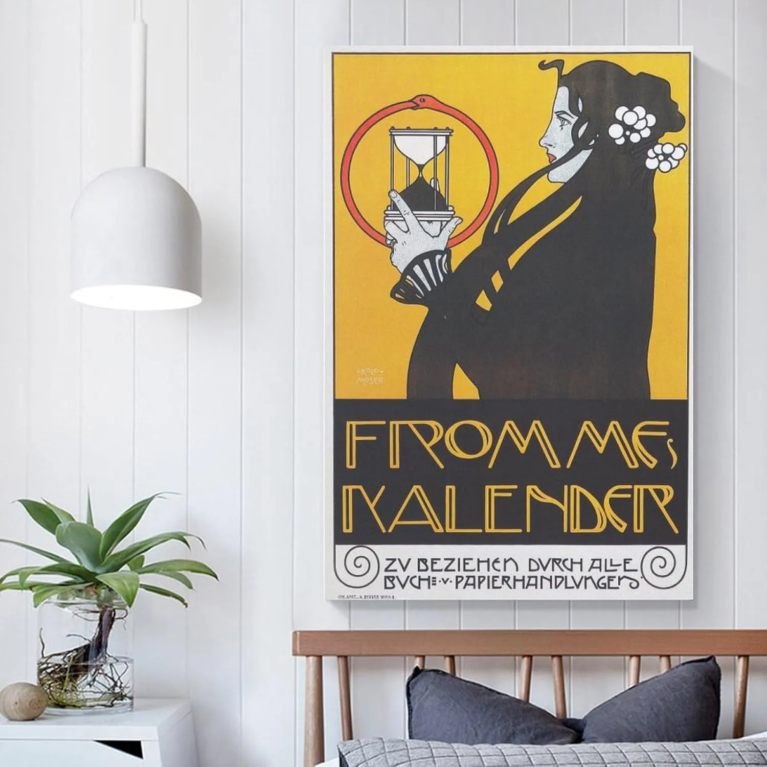 FUCMI Kolo Moser Fromme’s Calendar Canvas Posters Wall Art Bedroom Office Room Decor Gift 20x30inch(50x75cm)
