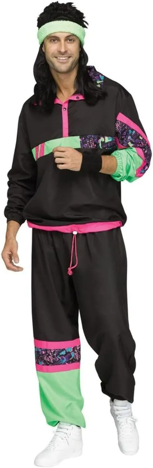 Fun World Men's 80's Track Suit Costume