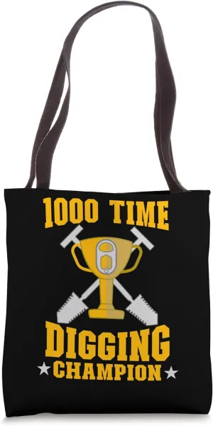 Funny Metal Detecting Champion Trophy Design Tote Bag