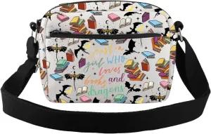 FW Inspired Crossbody Bag Books and Dragons Lover Gift Dragon Rider Fans Small Crossbody Purse Bookish Merchandise