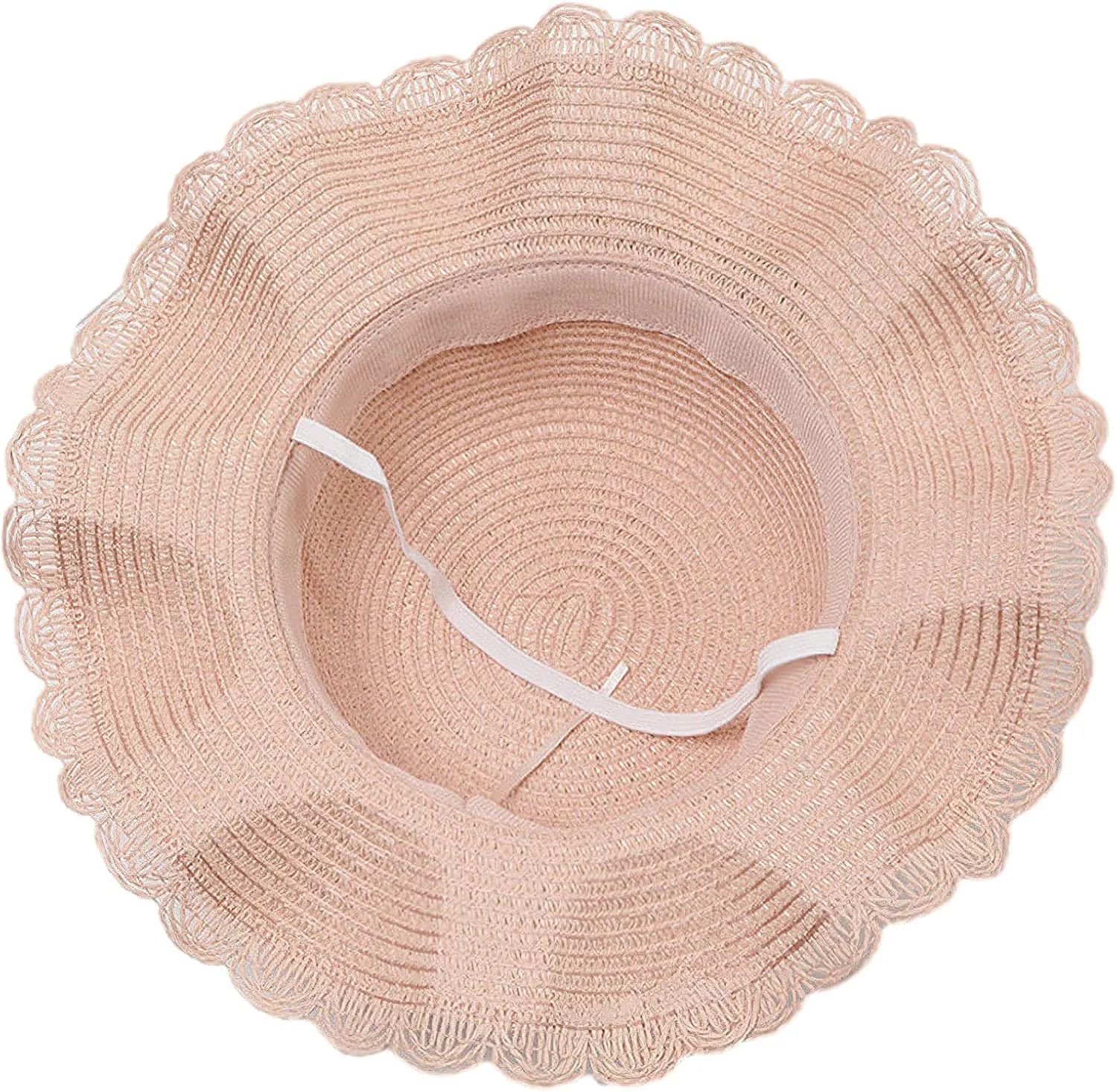 Girls Straw Hat Purse Bag Set Lace Brim Flowers Pearl Summer Beach Sun Hat Princess Shoulder Crossbody Bag Chin Strap