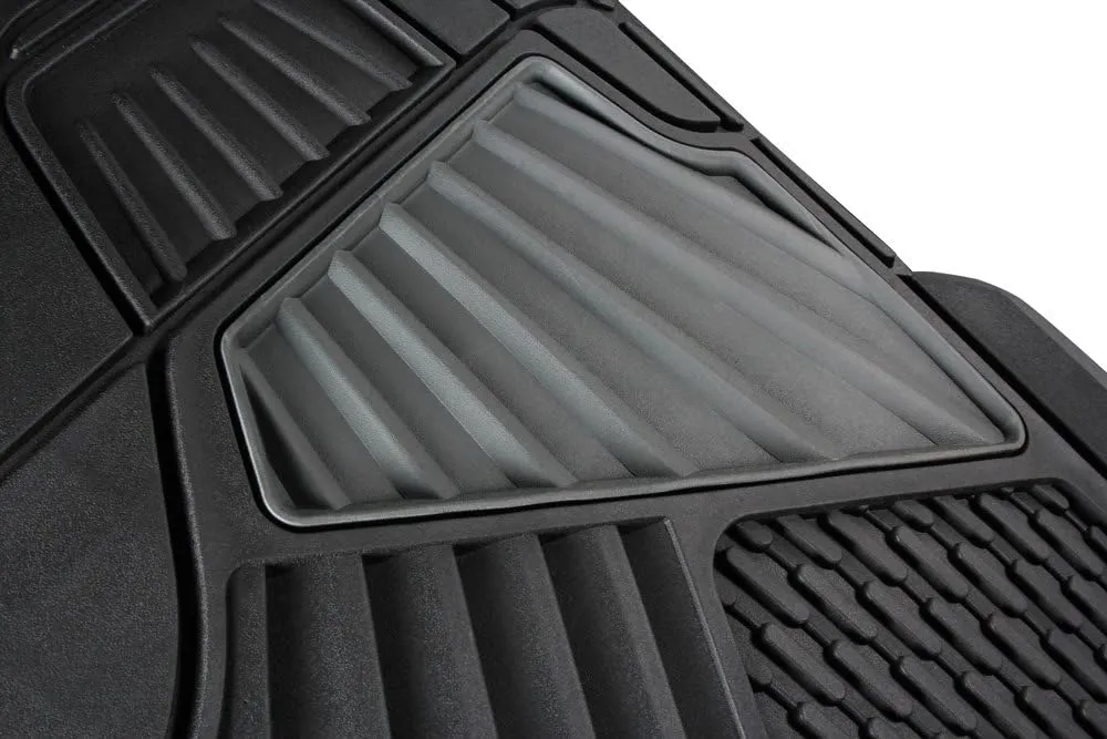 Go Gear 11179000 Full Size Heavy Duty Black Floor Mats (4 Piece Set)