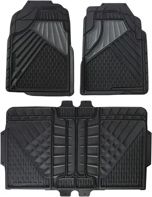 Go Gear 11179000 Full Size Heavy Duty Black Floor Mats (4 Piece Set)