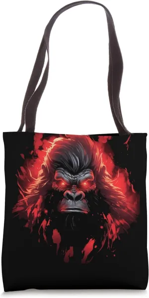 Gothic Ape Satanic Gorilla Goth Occult Wicca Creepy Primate Tote Bag