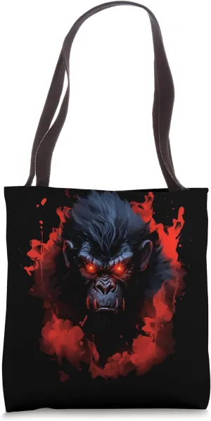 Gothic Ape Satanic Gorilla Goth Occult Wicca Creepy Primate Tote Bag