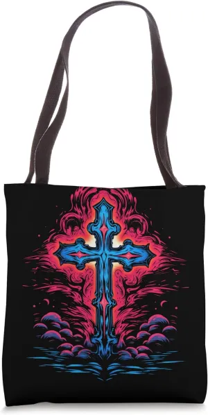 Gothic Cross Goth Punk Occult Religion Aesthetic Tote Bag