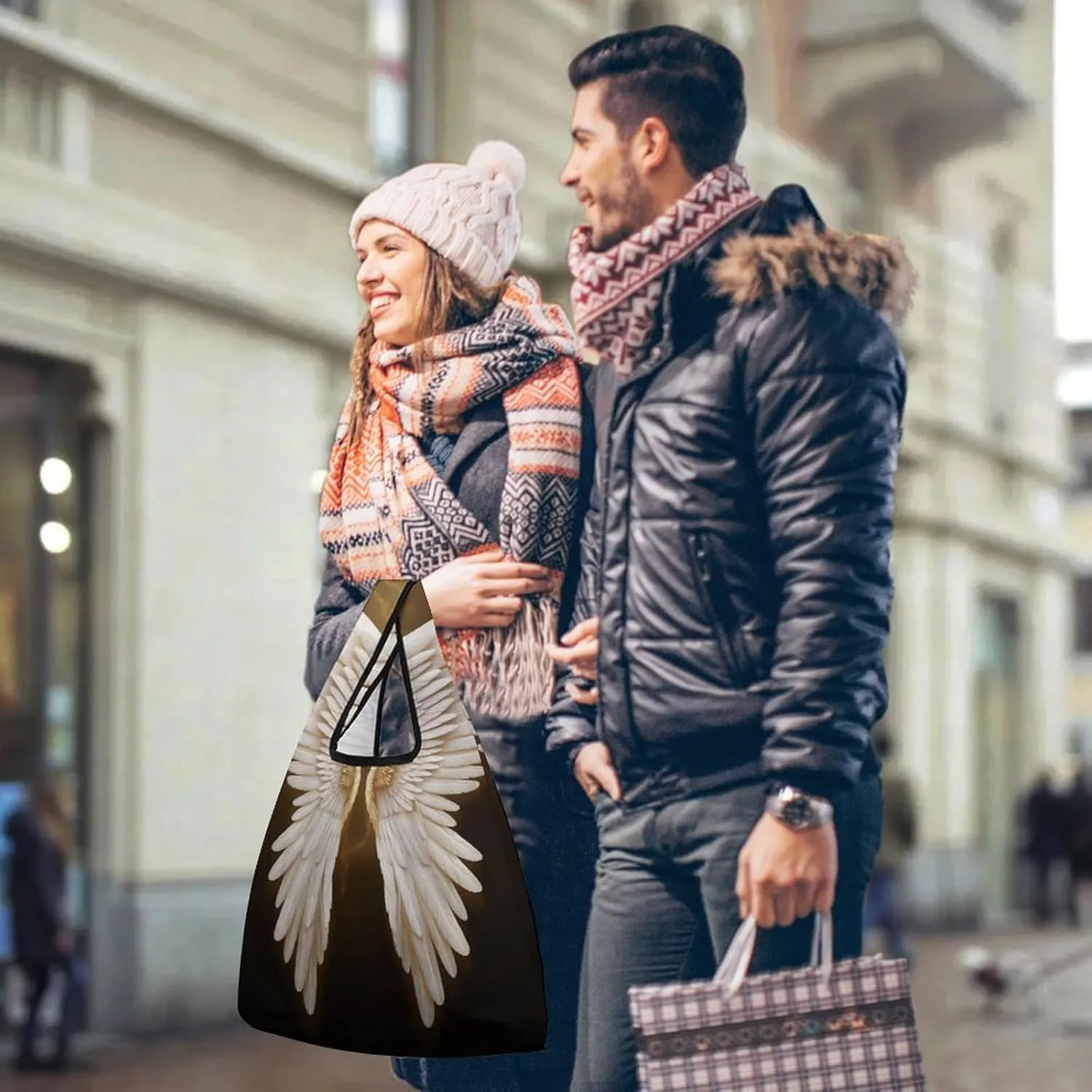 Grocery Bag Reusable Tote Bag Foldable A Curious Cat Shopping Bag Handbag Washable Shoulder Bag for Travel