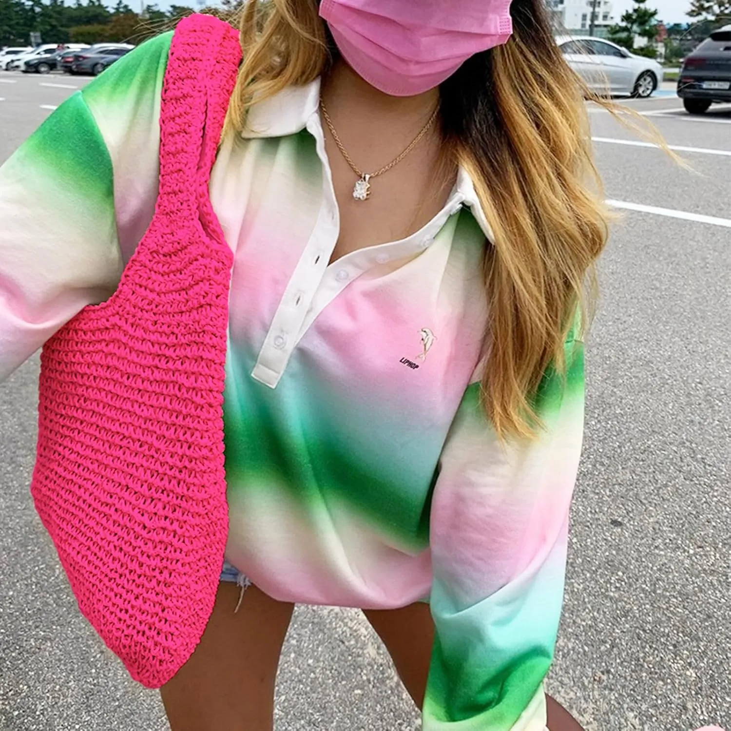Hand-woven Soft Large Straw Shoulder Bag Boho Straw Handle Tote Retro Summer Beach Bag Rattan Handbag