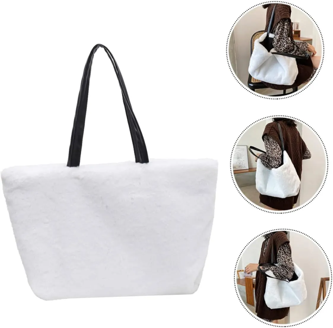 Handbag Large Tote Bags for Women Fanny Travel Accessories Travel Wallet ing Organiser Case Faux Trim