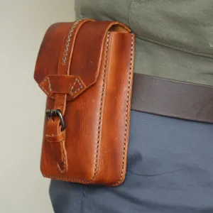 Handmade Leather Waist Bag- Belt Bag