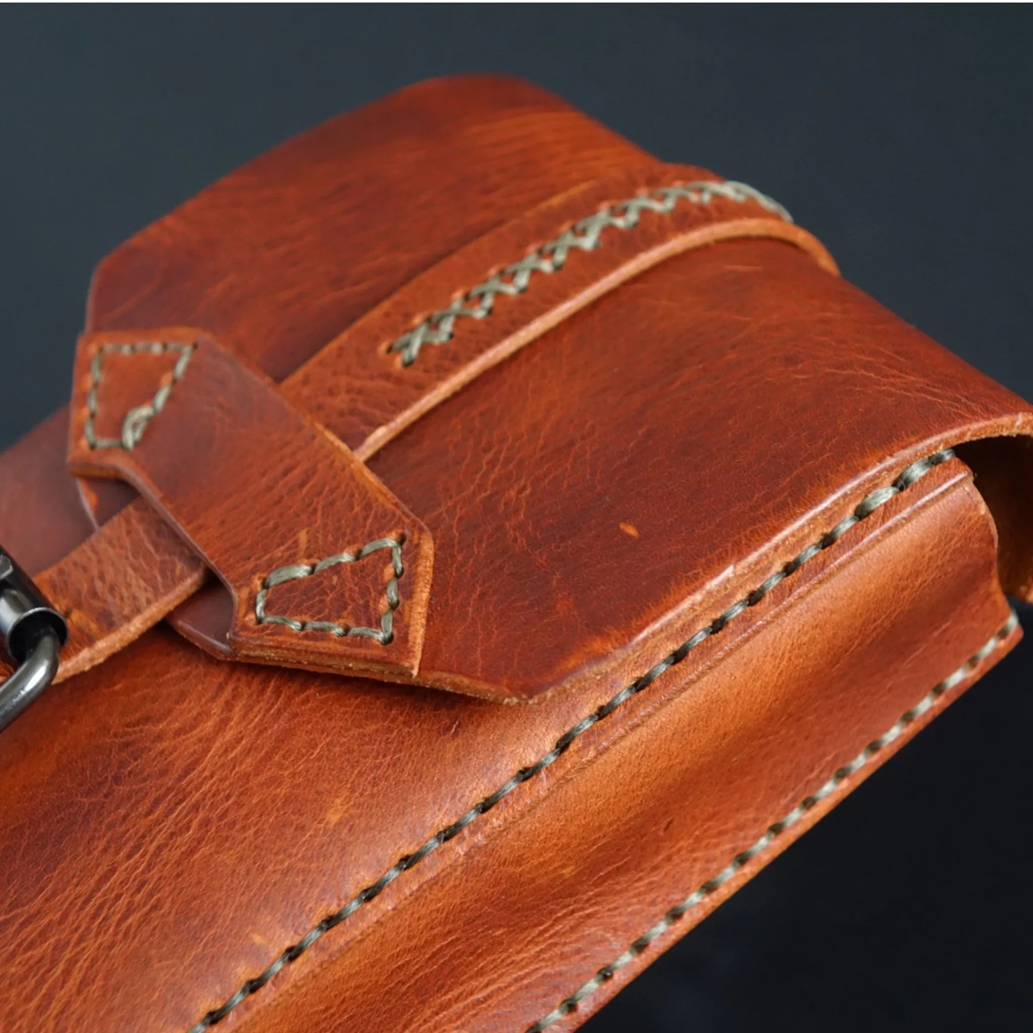 Handmade Leather Waist Bag- Belt Bag