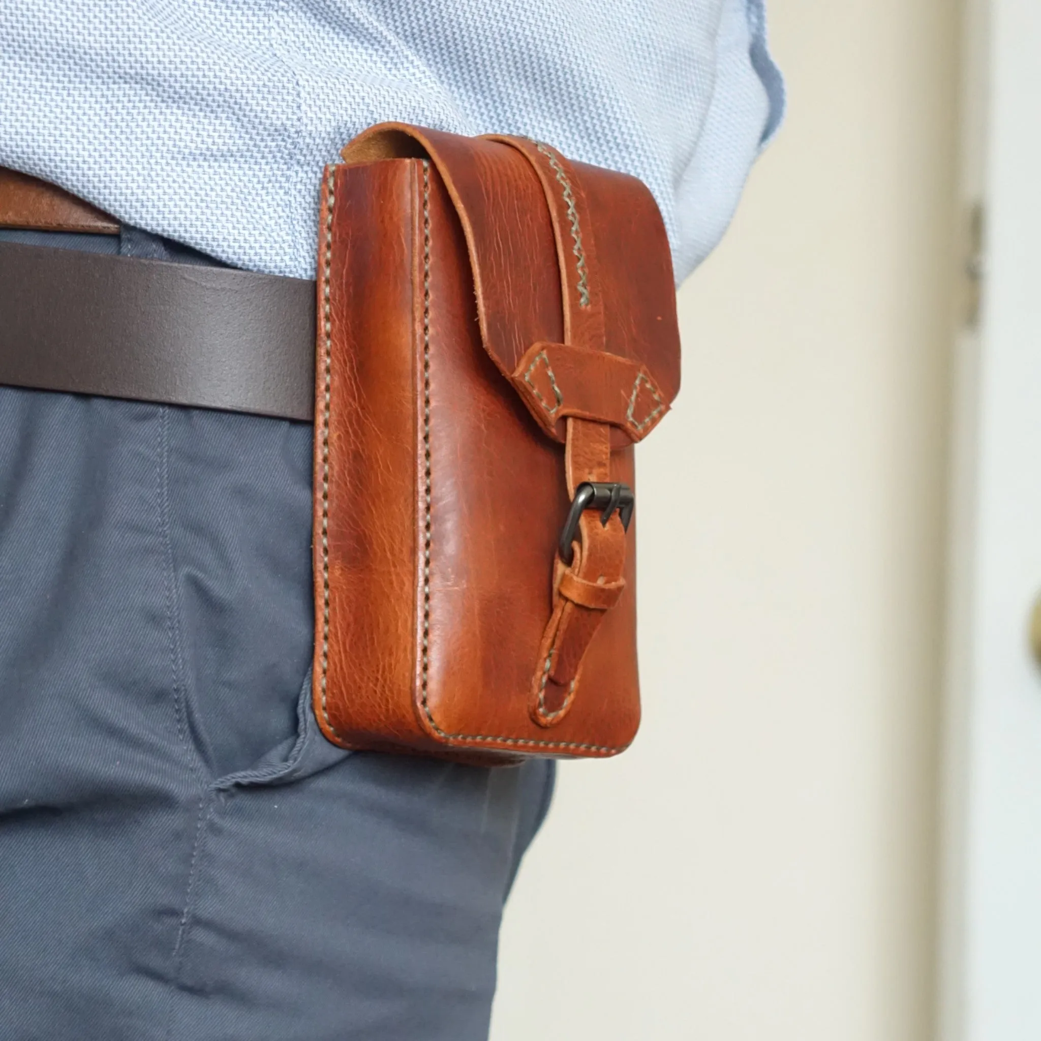 Handmade Leather Waist Bag- Belt Bag