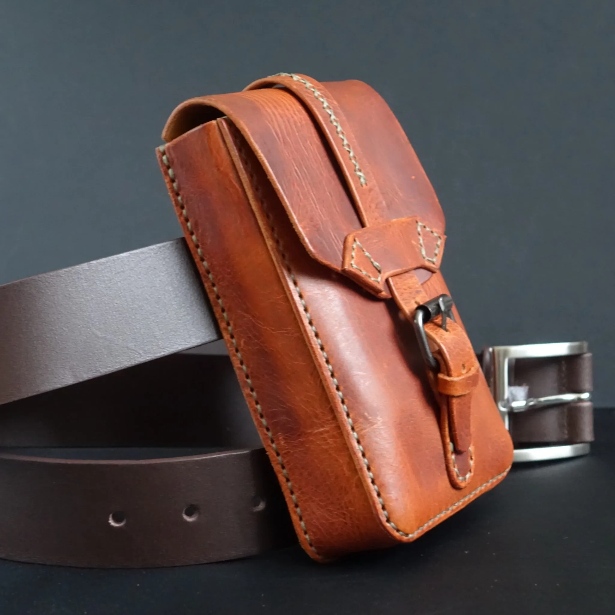 Handmade Leather Waist Bag- Belt Bag