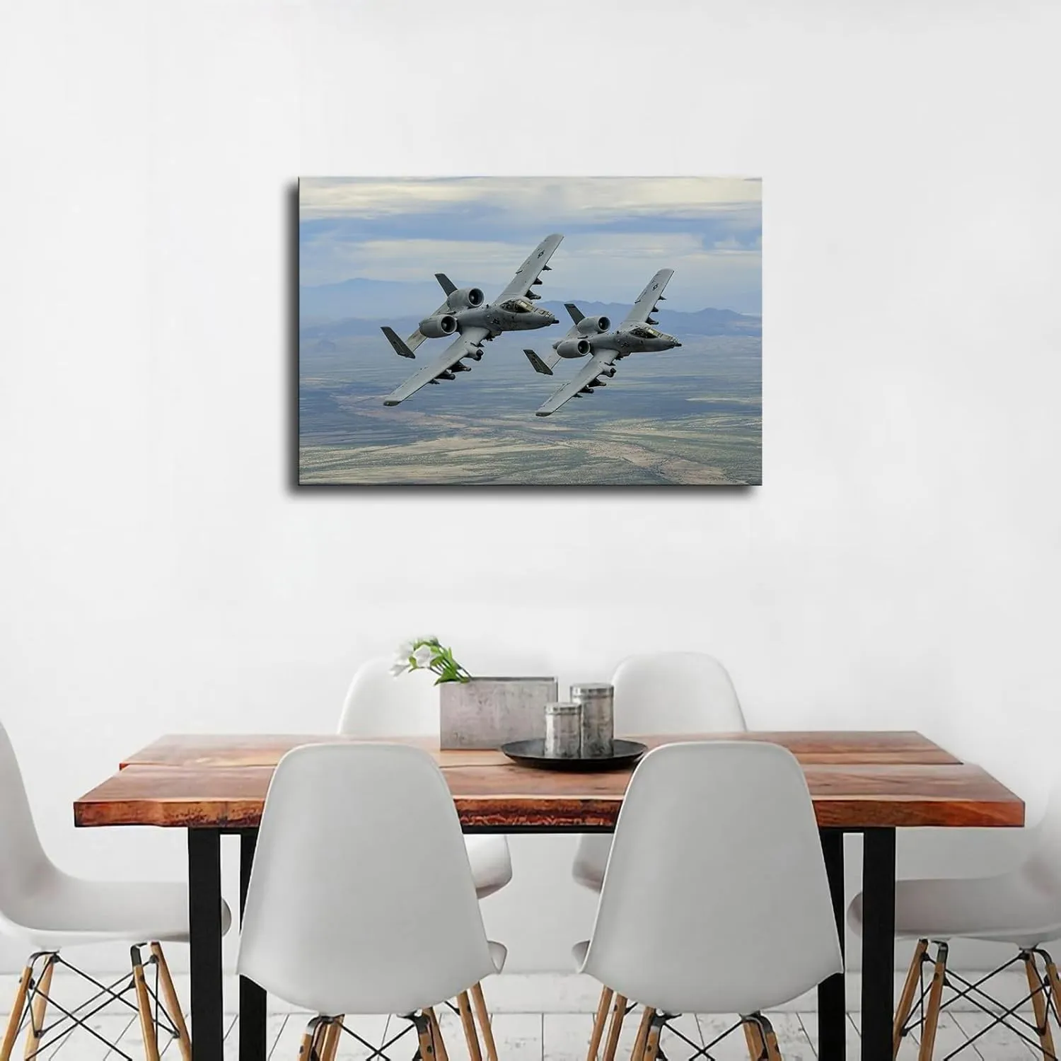 HD canvas print- A-10 Warthog Aircraft Military U.S. Air F*orce Aircraft Picture poster wall art creative decoration suitable for living room office kitchen home decoration (12x18inch-Farmed)