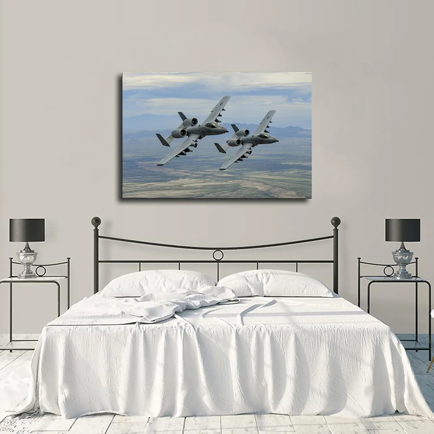 HD canvas print- A-10 Warthog Aircraft Military U.S. Air F*orce Aircraft Picture poster wall art creative decoration suitable for living room office kitchen home decoration (12x18inch-Farmed)