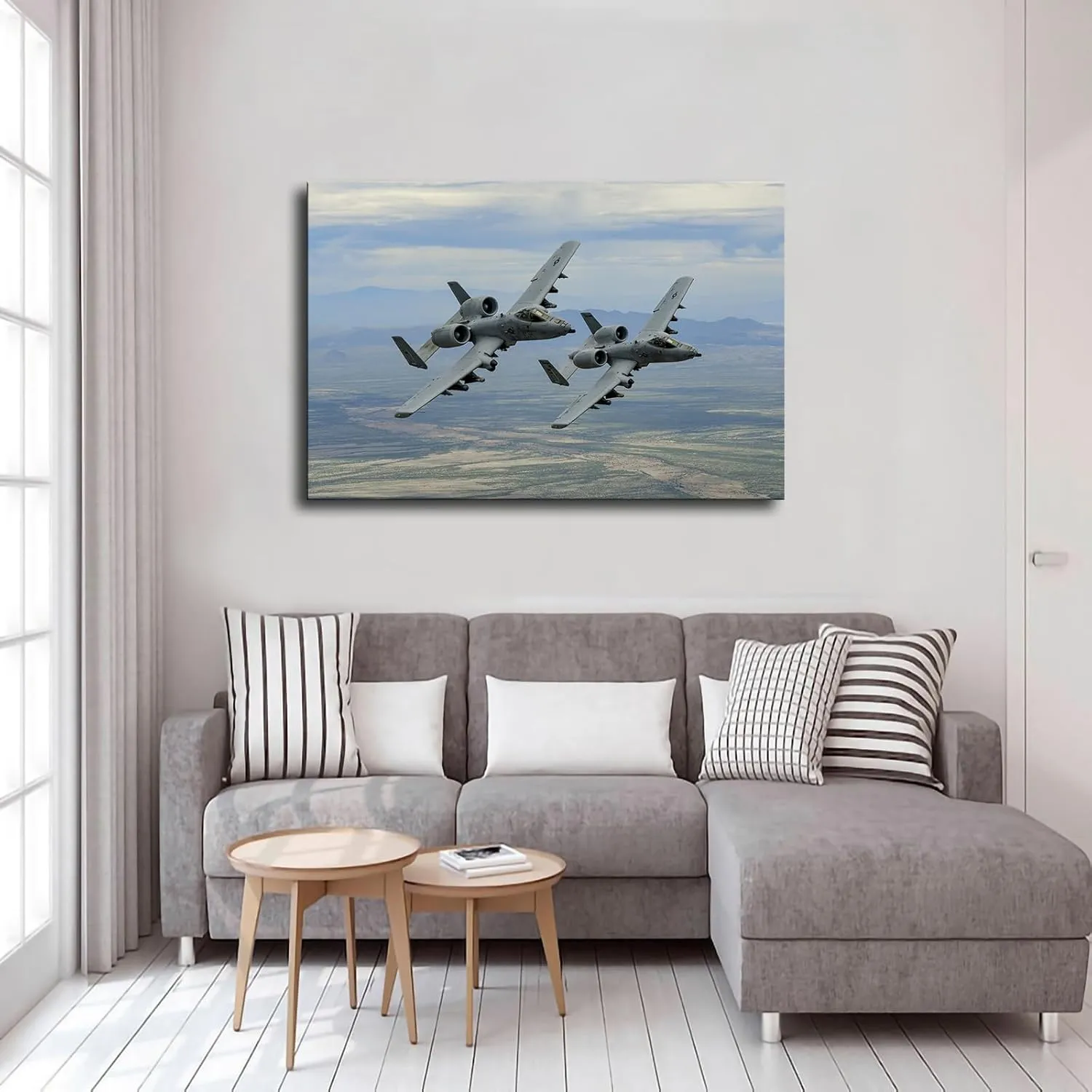 HD canvas print- A-10 Warthog Aircraft Military U.S. Air F*orce Aircraft Picture poster wall art creative decoration suitable for living room office kitchen home decoration (12x18inch-Farmed)