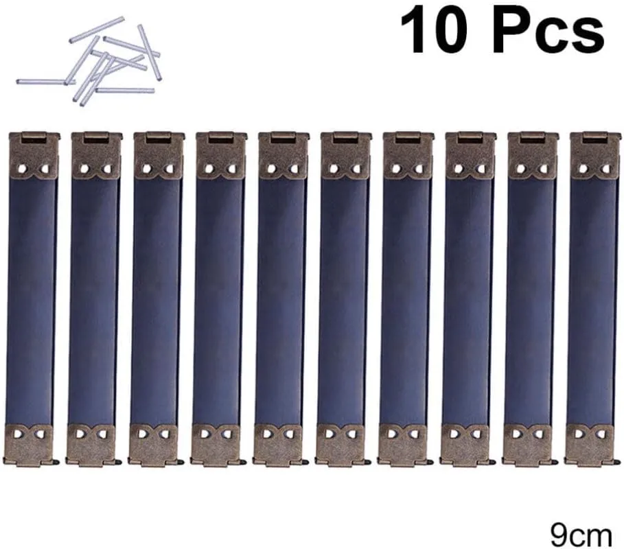 Healifty 10pcs Internal Flex Frame for Coin Purse Vintage Purse Sewing Purse Tote Purse Frame DIY Flex Frames Kiss Coin Handbag Hinges Vintage Tote Bag Spring Clip Metal Accessories