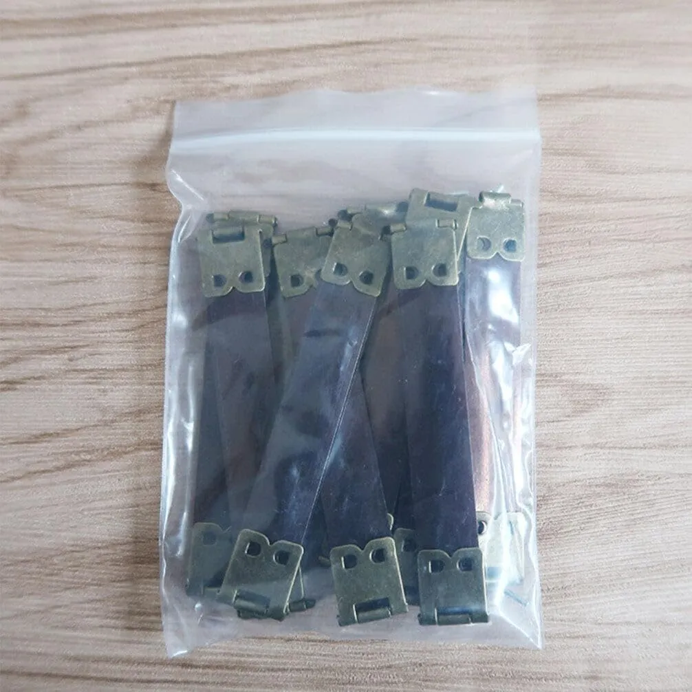 Healifty 10pcs Internal Flex Frame for Coin Purse Vintage Purse Sewing Purse Tote Purse Frame DIY Flex Frames Kiss Coin Handbag Hinges Vintage Tote Bag Spring Clip Metal Accessories