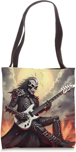 Heavy Metal Bass Player Demon Tote Bag