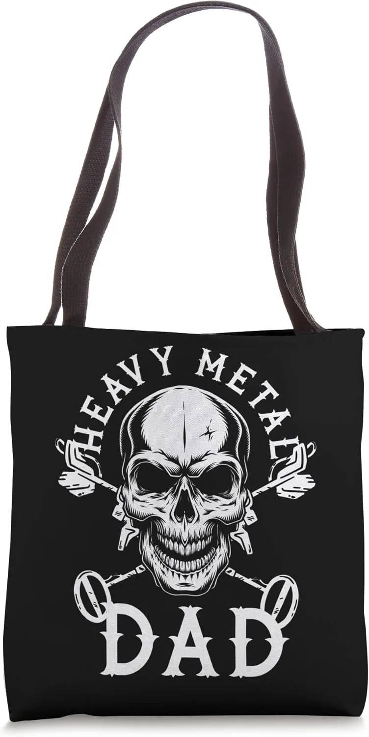 Heavy Metal Dad Metal Detector Detectorist Treasure Hunter Tote Bag