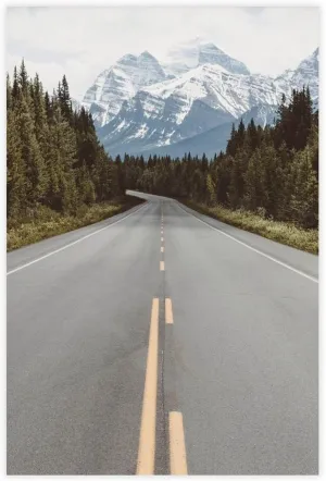 HEOVI Highway Road, Forest Landscape Road, Mountain Highway Photography Living Room Bedroom Canvas Wall Art Print Poster For Home School Office Decor Unframe-style 20x30inch(50x75cm)