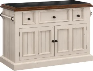 Hillsdale Tuscan Retreat ® Wood Kitchen Island, Country White