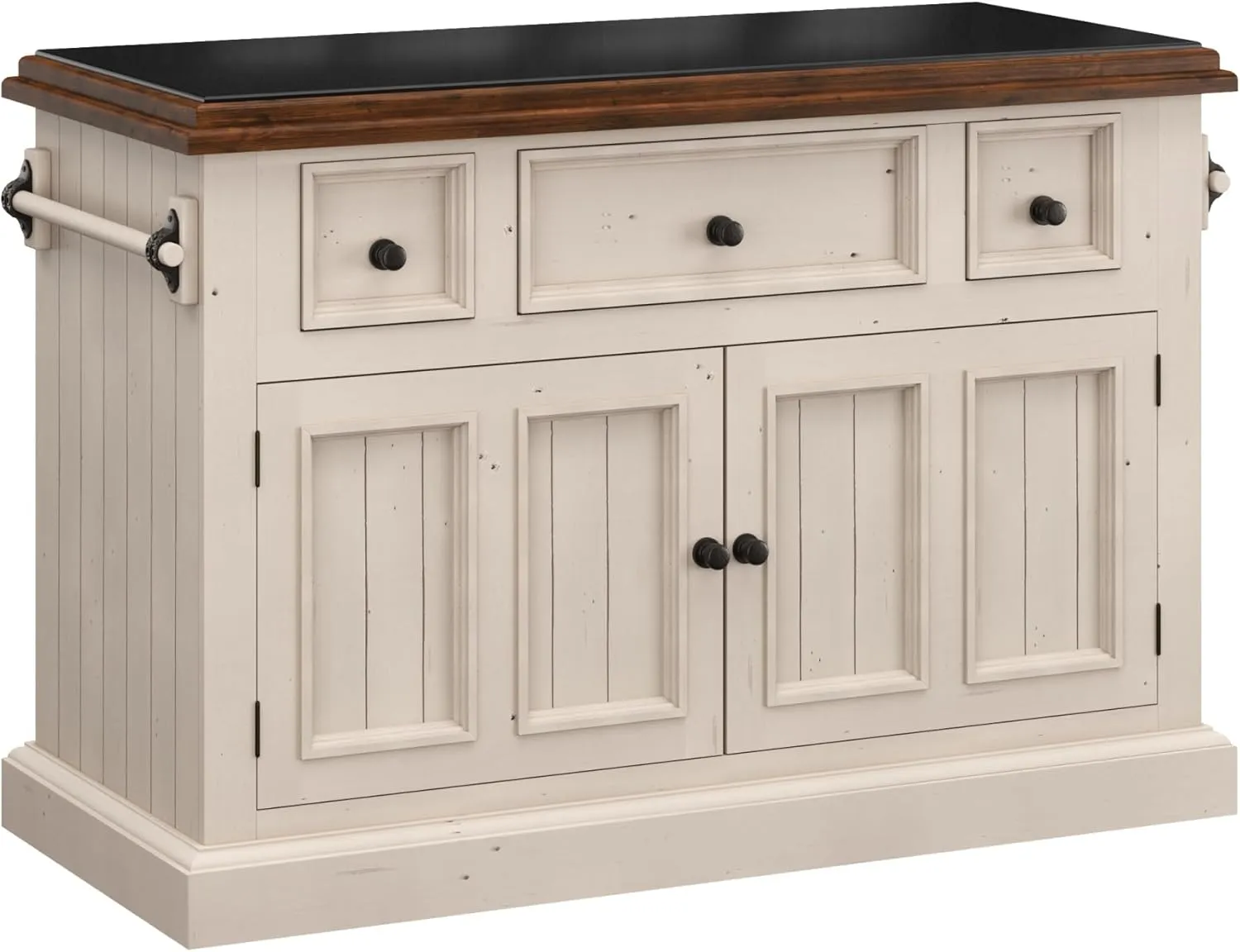 Hillsdale Tuscan Retreat ® Wood Kitchen Island, Country White