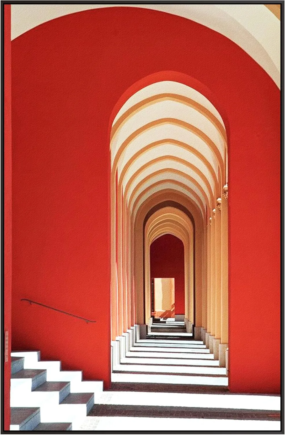 HollSun Art Framed Wall Art Room Decor Abstract Painting Canvas Space Extension Prints of Corridor Sense of Larger space Pictures posters for Living Room Wall Decorations for Living Room Bed Rom Bath Room (A, 16X24inch(40X60CM), Framed)