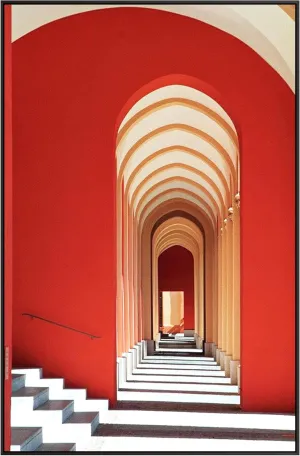 HollSun Art Framed Wall Art Room Decor Abstract Painting Canvas Space Extension Prints of Corridor Sense of Larger space Pictures posters for Living Room Wall Decorations for Living Room Bed Rom Bath Room (A, 16X24inch(40X60CM), Framed)