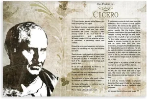 HSUTMEZ The Wisdom of Cicero - De Re Publica Philosophy Canvas Poster Wall Art Decor Print Picture Paintings for Living Room Bedroom Decoration 16x24inch(40x60cm)