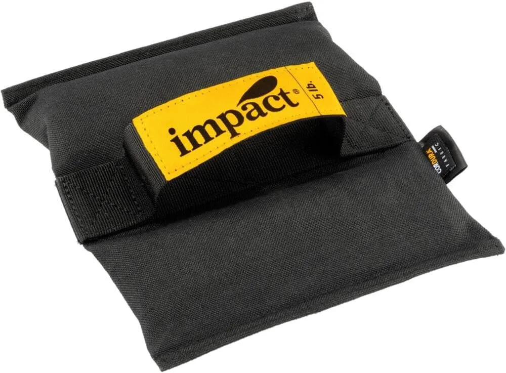 Impact Saddle Shot Bag - 5 lb Weight Bags for Light Stand Photography Video Equipment, Heavy Duty Saddlebag for Backdrop Stand, Photo Tripod, Canopy, Pop up Tent - Water-Resistant (Steel Balls Inside)