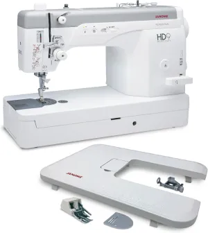 Janome HD9 Heavy Duty High Speed Sewing Machine, with Extra Large Bobbin with Bonus Bundle