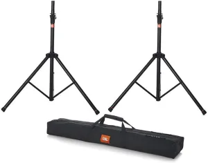JBL Bags Standard Speaker Stand Set with Adjustable Height and Dual Diameter Pole, Includes (2) Speaker Stands and Carry Bag (JBLSPKSTMASET)
