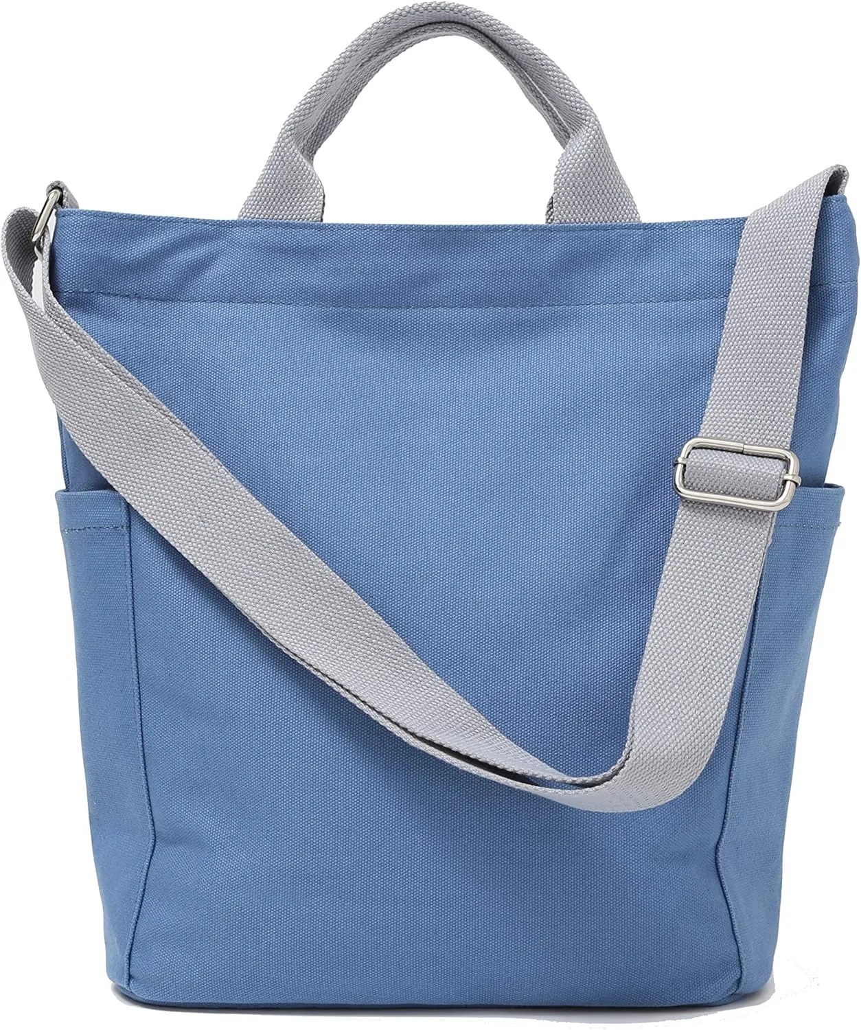 Jeelow Canvas Tote HandBag Crossbody Shoulder Bag With Zipper For Men & Women