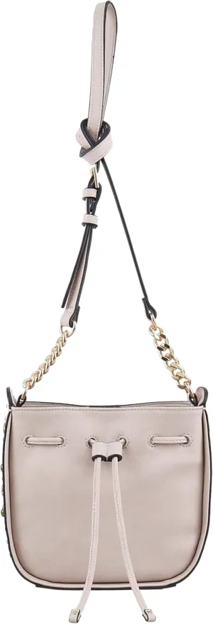 Jessica Simpson Calypso Drawstring Crossbody Bag, Stylish Purse with Adjustable Chain Strap
