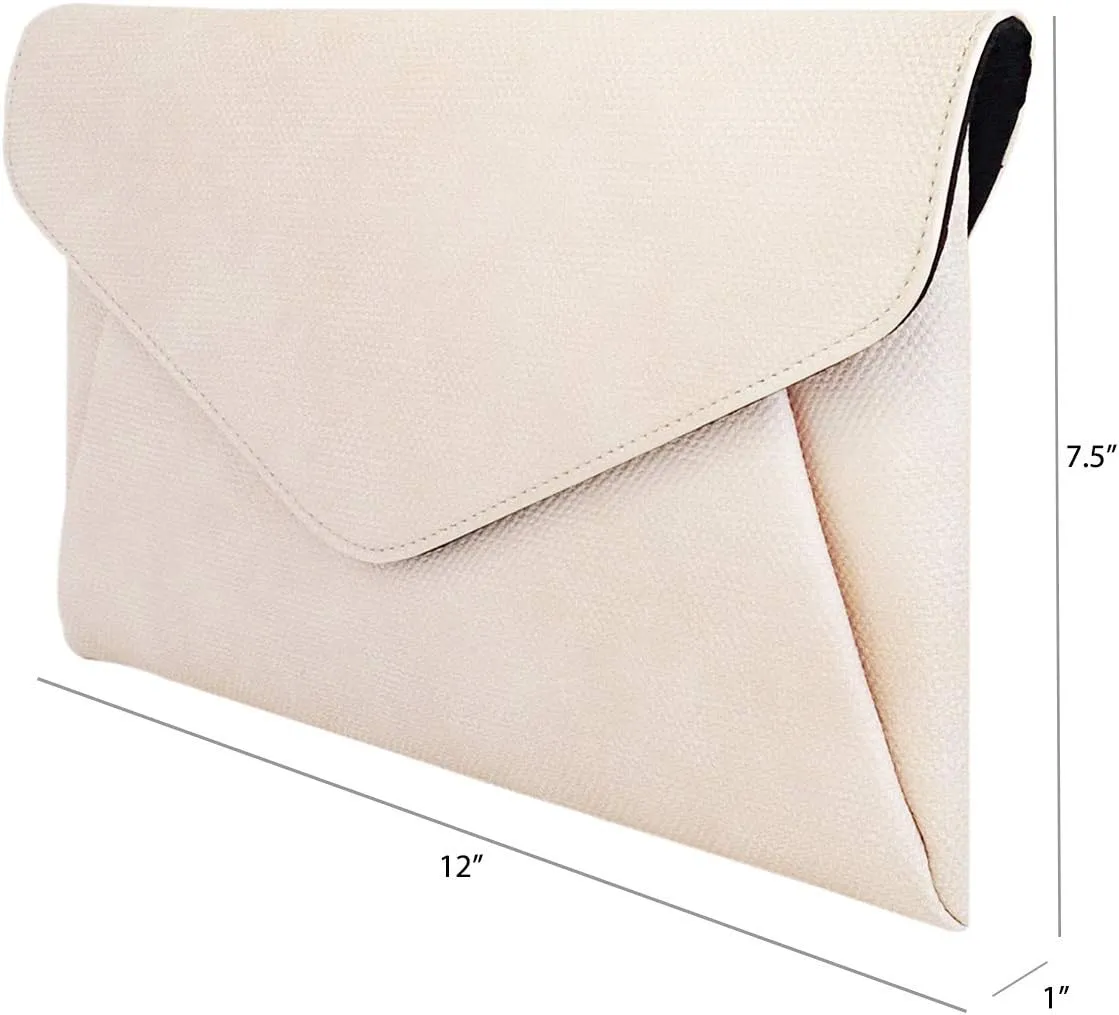 JNB Synthetic Leather Double Pocket Envelop Clutch