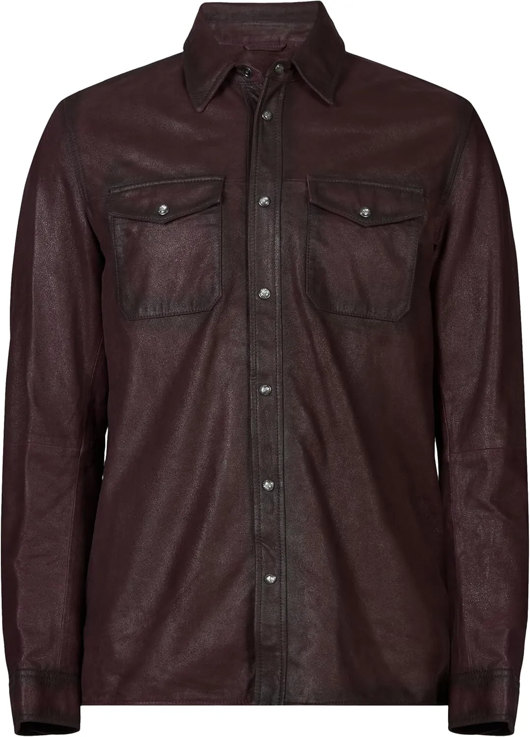 John Varvatos Men's Lionell Leather Shirt Jacket