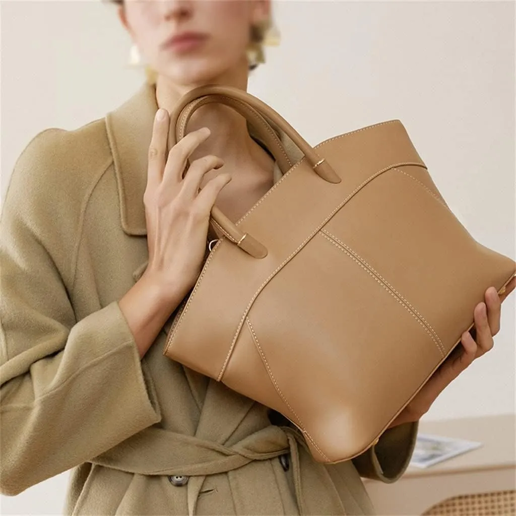 JSEIAJB Handbag Wing Bag Temperament Leather Large Capacity Commuter Crossbody Bag Female Tote Bag