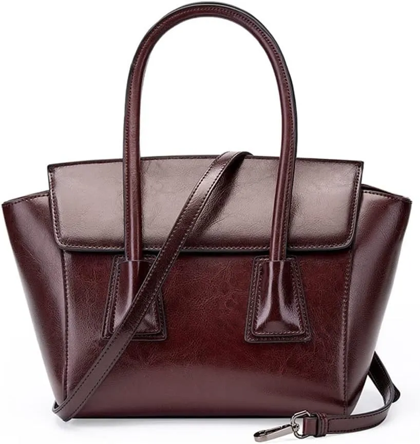 JSEIAJB Handbag Women's Large Capacity Leather Sigle Shoulder Tote Bag Daily Work Cross-body Wing Bag