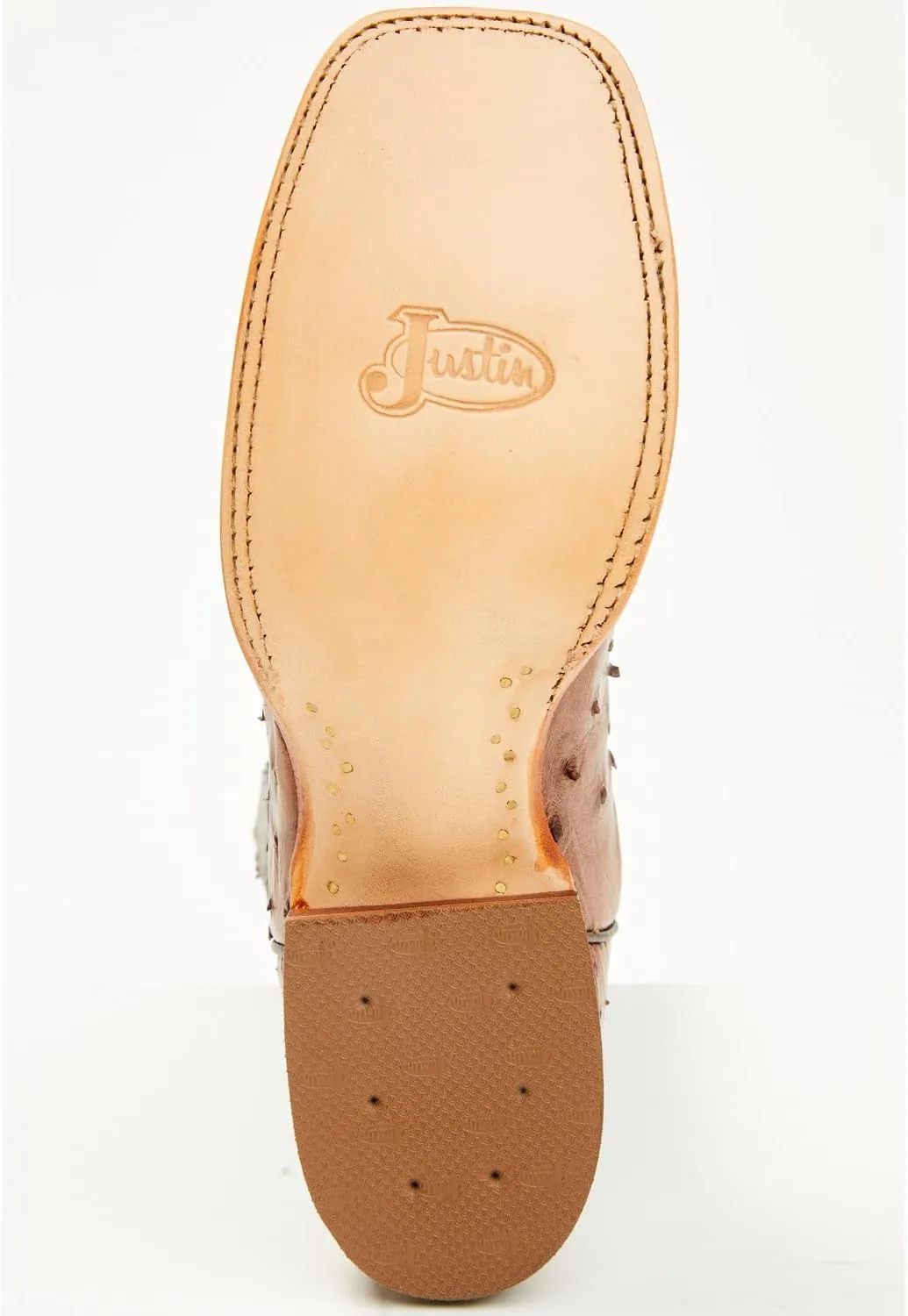 Justin Men's Chisolm Exotic Ostrich Western Boot Broad Square Toe - Je8172