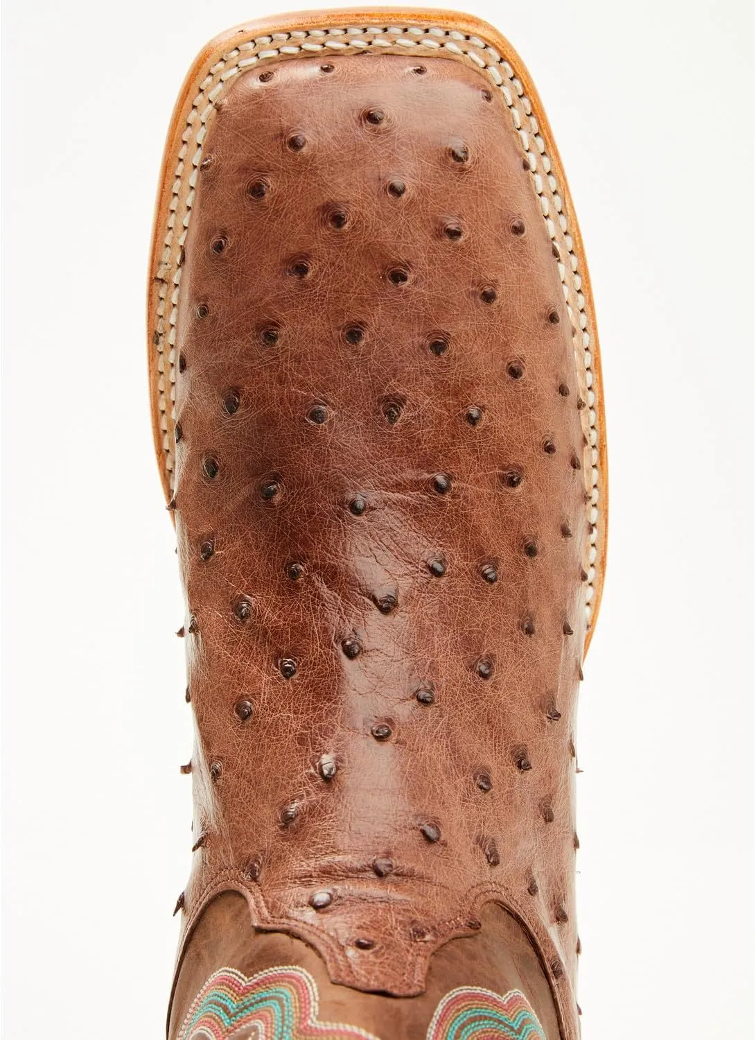 Justin Men's Chisolm Exotic Ostrich Western Boot Broad Square Toe - Je8172