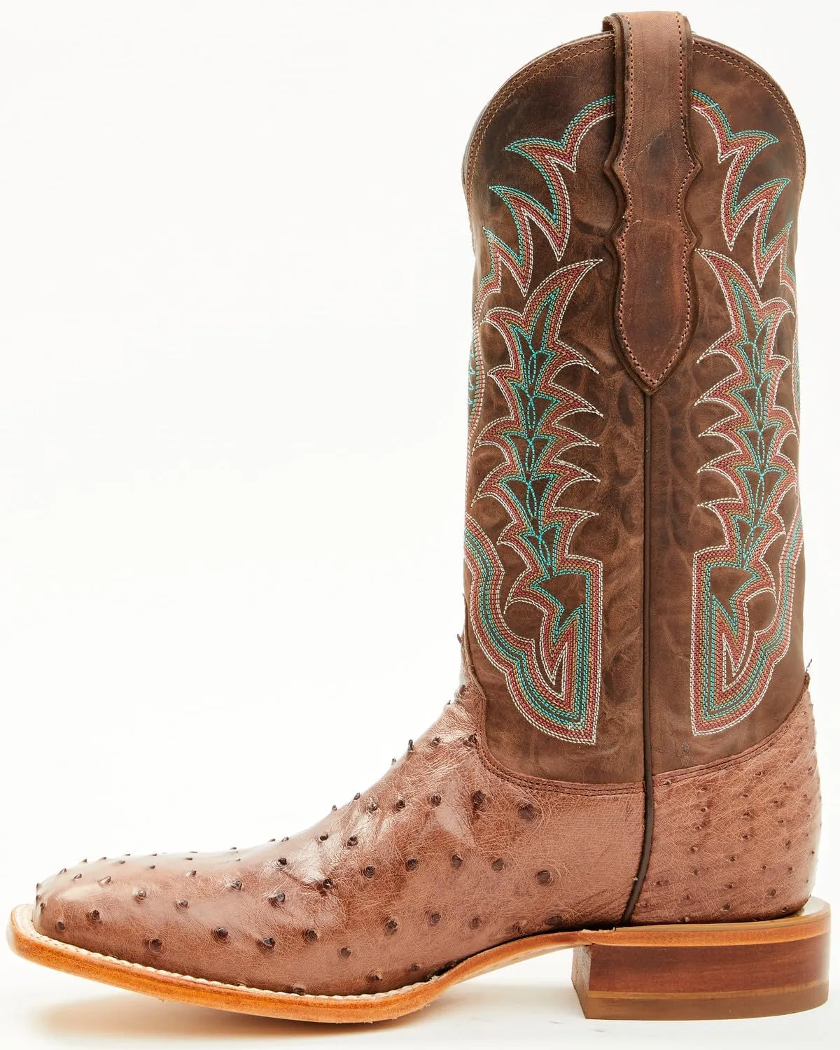 Justin Men's Chisolm Exotic Ostrich Western Boot Broad Square Toe - Je8172