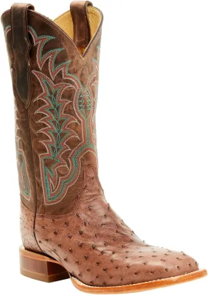 Justin Men's Chisolm Exotic Ostrich Western Boot Broad Square Toe - Je8172