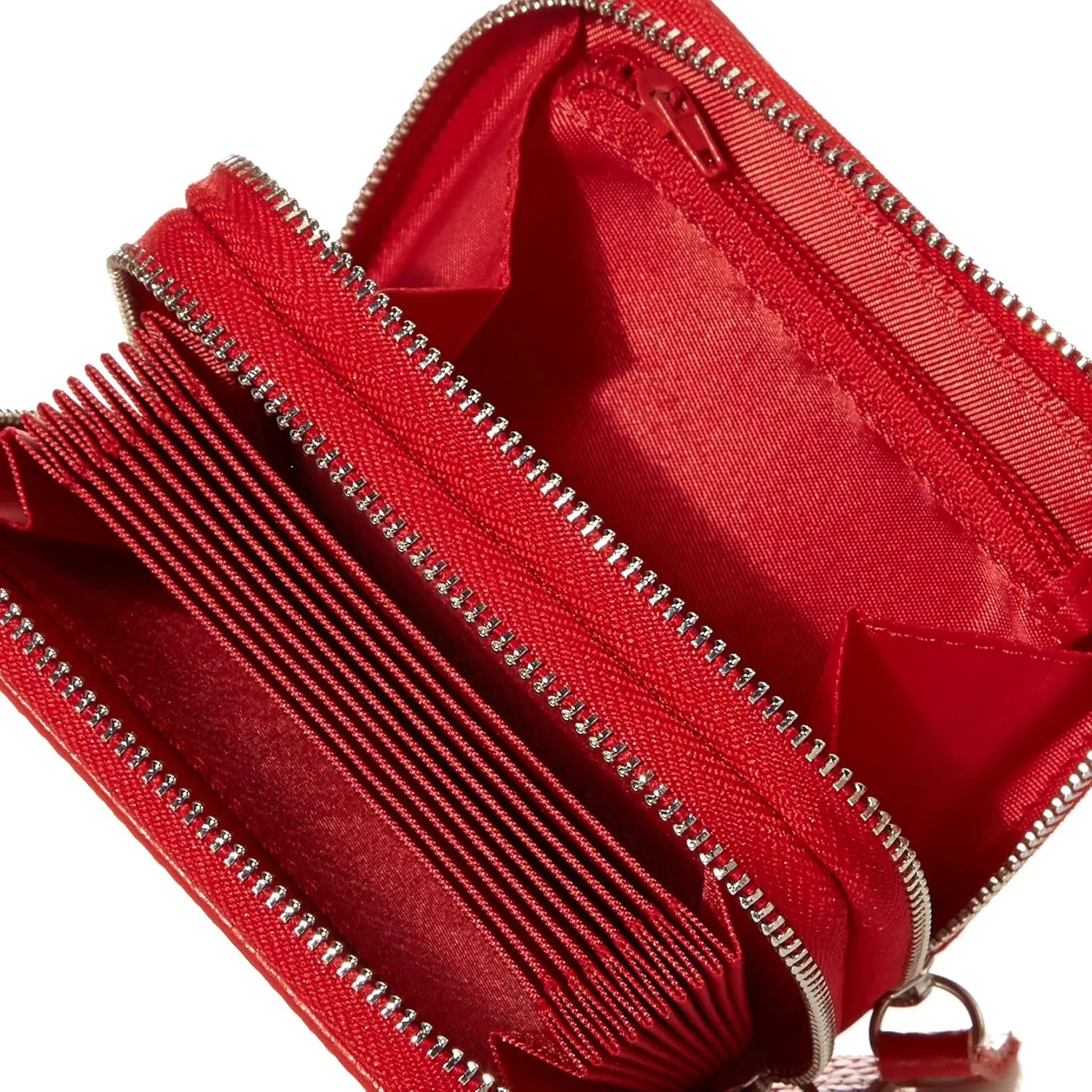 KALMOR Wallets for Women Leather Double Zipper RFID Blocking Purse with Coin Pocket