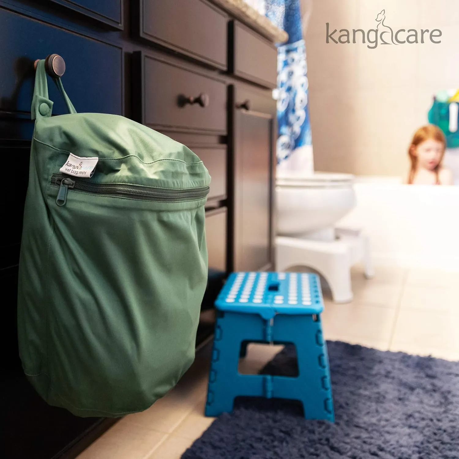 Kanga Care Wet Bag Mini Seam Sealed Waterproof 3D Dimensional for Baby Cloth Diapers, Travel, Beach, Pool, Gym, Swim | Platinum
