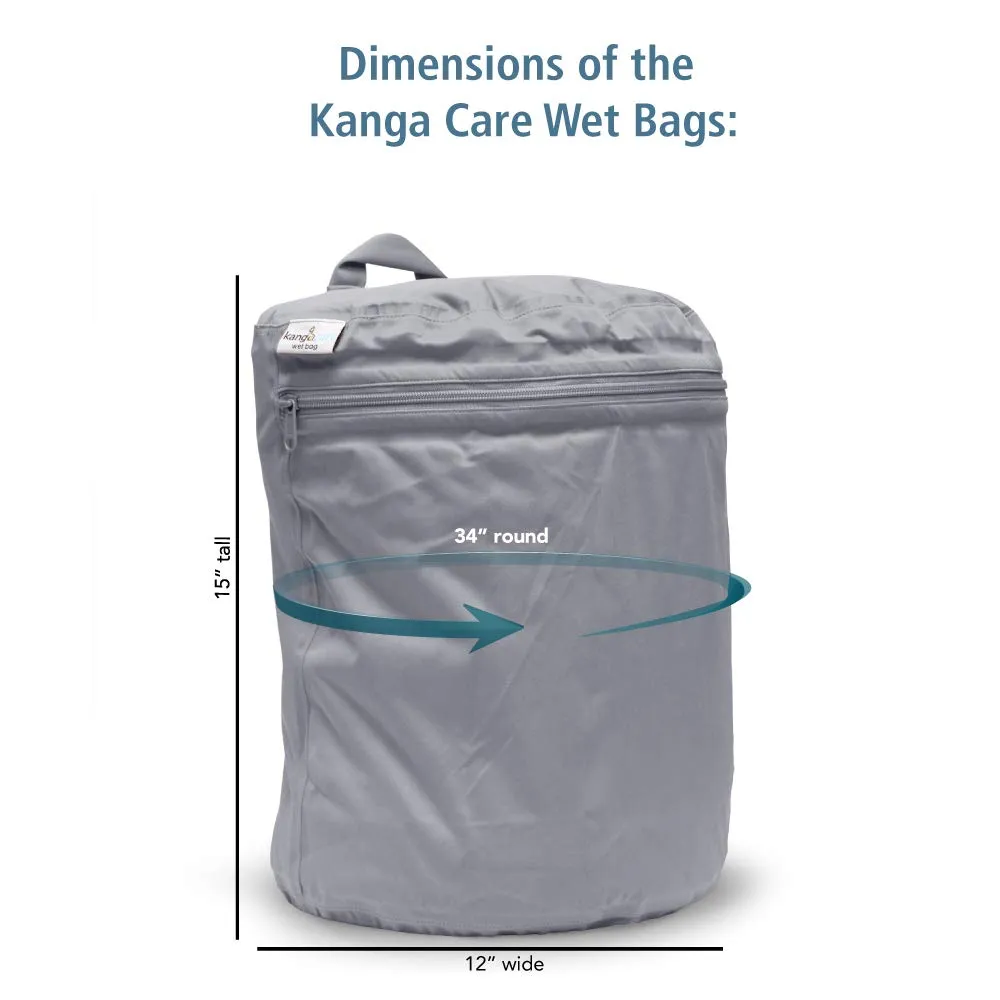Kanga Care Wet Bag Seam Sealed Waterproof 3D Dimensional for Baby Cloth Diapers, Travel, Beach, Pool, Gym, Swim | Willow