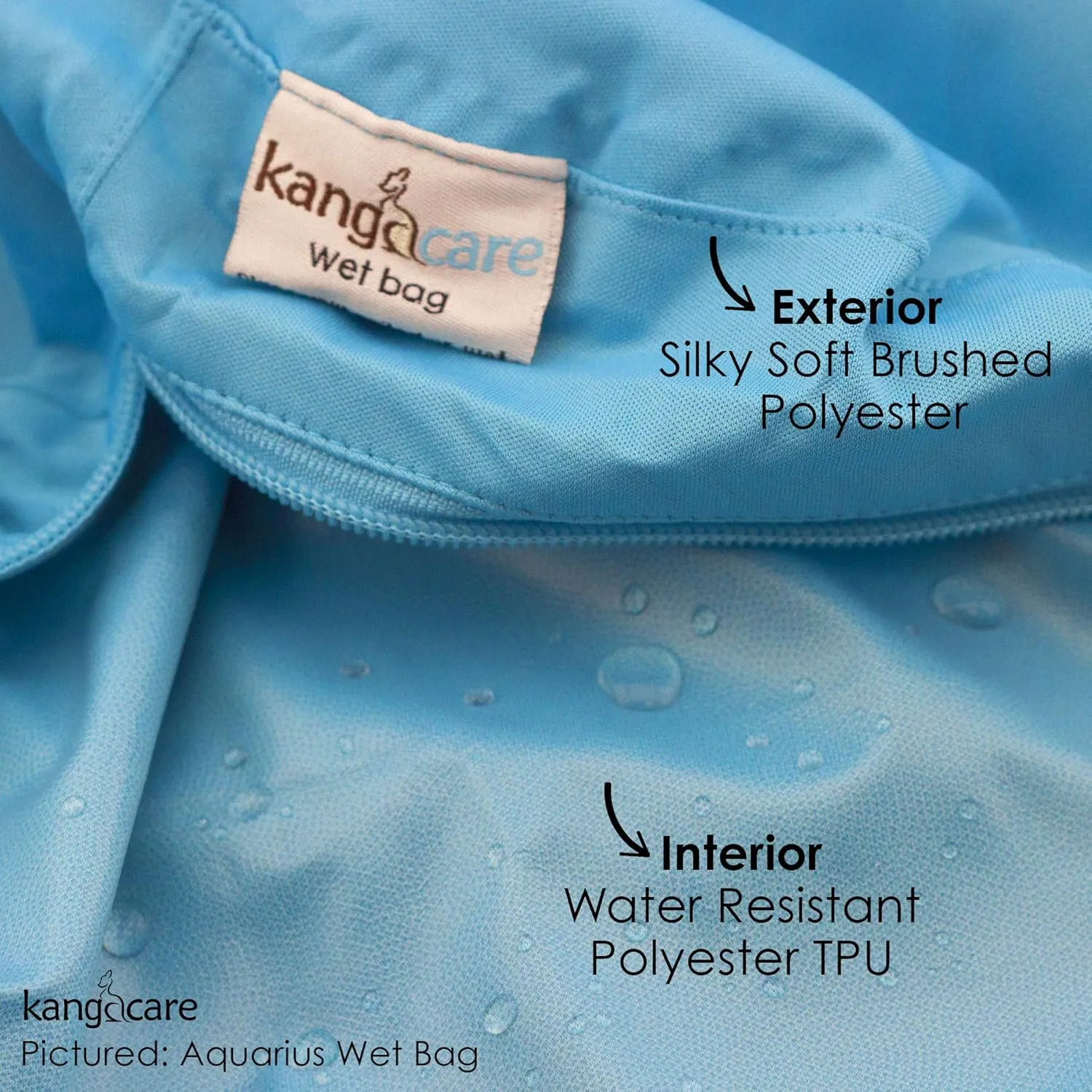 Kanga Care Wet Bag Seam Sealed Waterproof 3D Dimensional for Baby Cloth Diapers, Travel, Beach, Pool, Gym, Swim | Willow