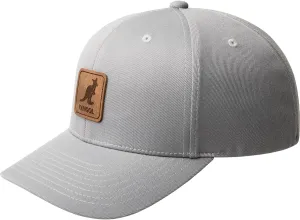 Kangol Leather Patch Flexfit Baseball Hat - Silver/XXL Baseball & Sport Caps